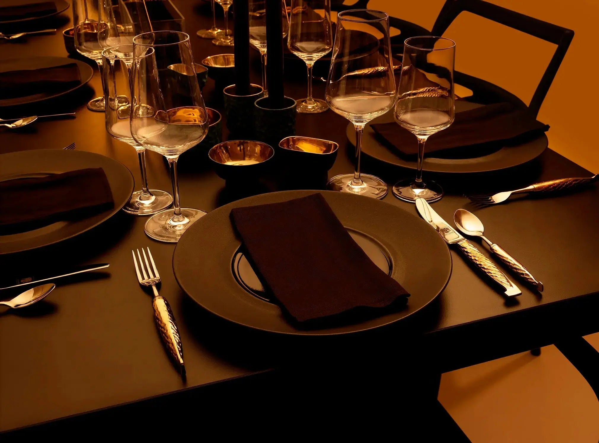 "Bronze Cutlery Ultimate Set by Eaglador - heavy gauge luxury tableware UK".