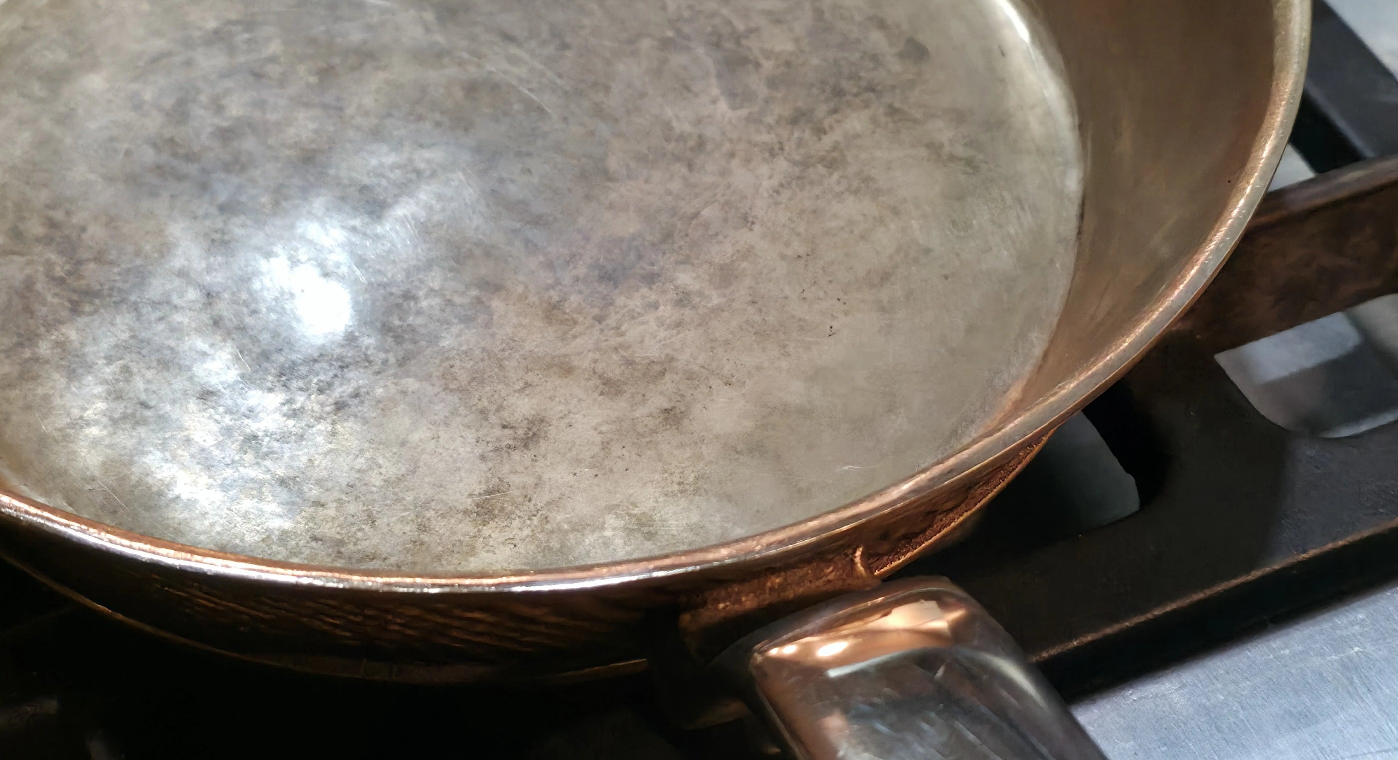 Eaglador's Kansa Bronze Igneus Frying pan seen with 3 month non stick patina 