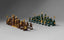 A collection of bronze chess sets by Eaglador