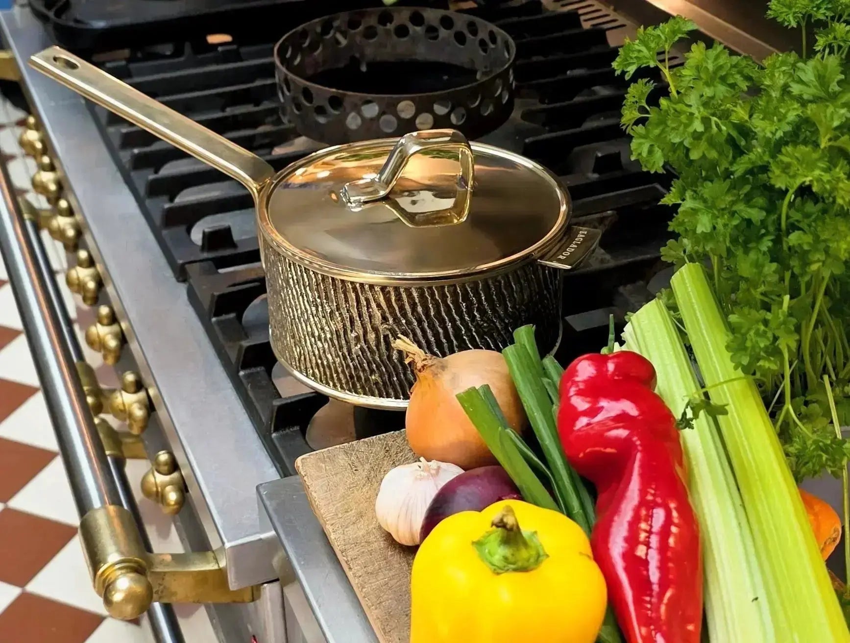 Handcrafted luxury Kansa bronze cookware collection piece