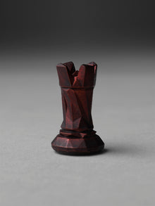 Multifaceted chess set in bronze - castle