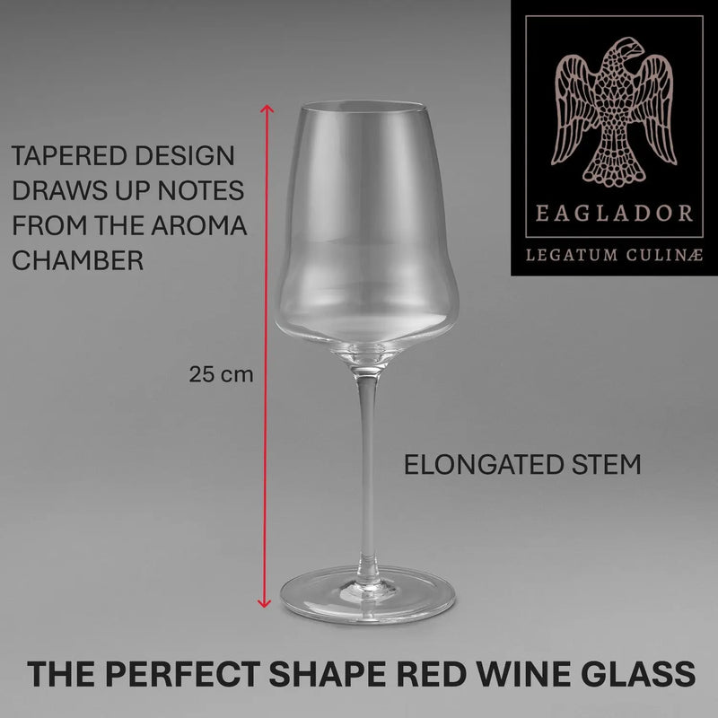 "Eaglador's red Wine Glass - Premium stemware UK".