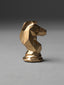 Multifaceted chess set in bronze - knight