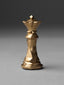 Multifaceted chess set in bronze - queen