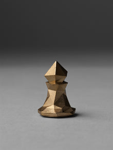 Multifaceted chess set in bronze - pawn