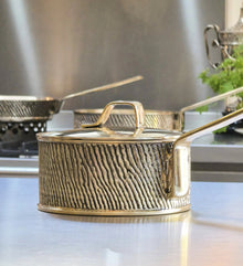 Bronze Saucepan (Copper-Tin Alloy) | Handcrafted Kansa Luxury Cookware Eaglador