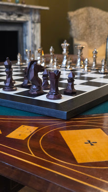 Cast Bronze Multifaceted Chess Set 32 Pieces and Board | Eaglador