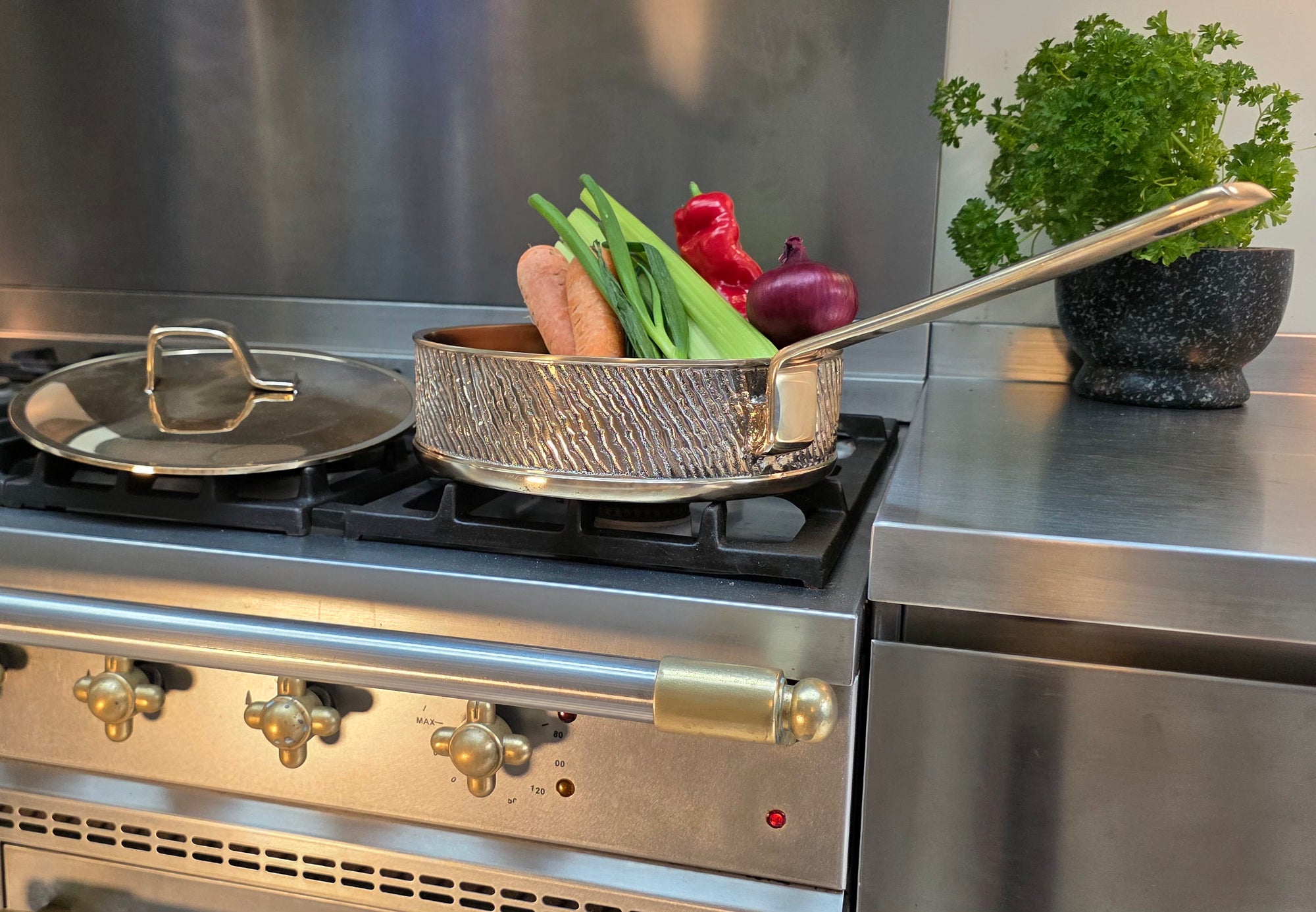 Kansa Bronze Ayurvedic Sauté Pan | Naturally Non-Stick | Robustus
