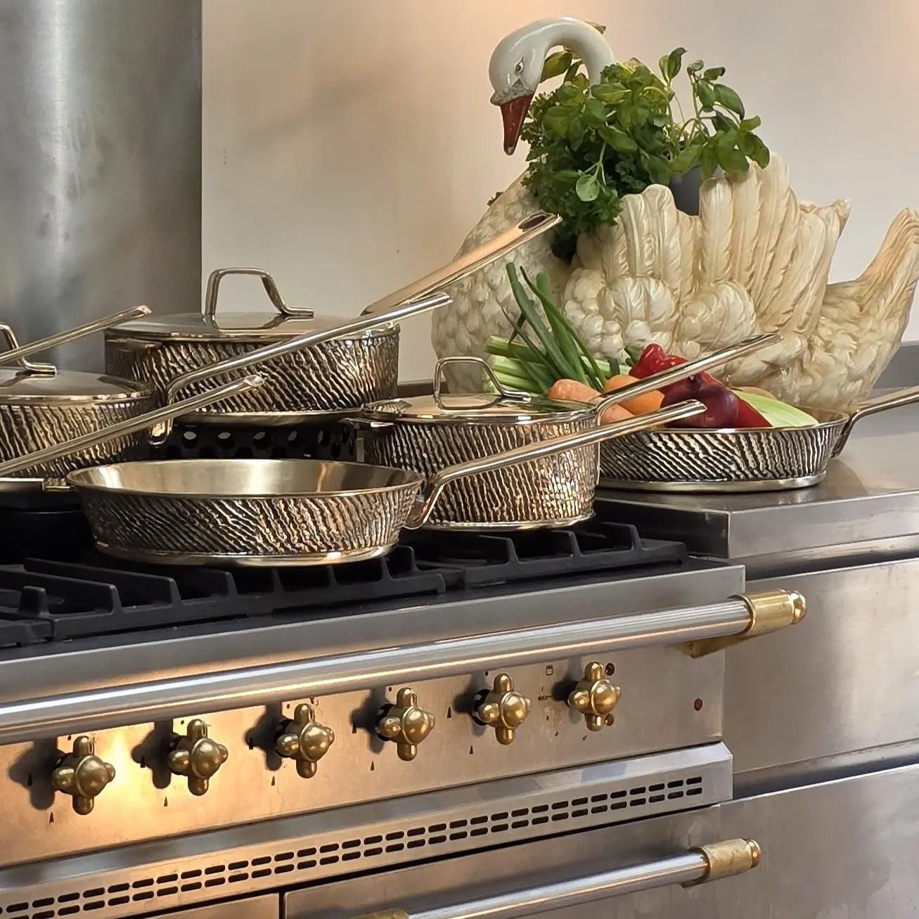 Heavy Gauge Kansa Bronze 3 Piece Cooking Set | Handcrafted Luxury Cookware