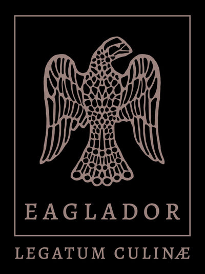 "Eaglador luxury bronze cookware logo - heavy gauge Kansa heritage UK".