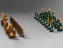 Cantonese Chess Set Cast in Bronze Eaglador