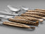 Bronze Handled Cutlery Set, 24 pieces