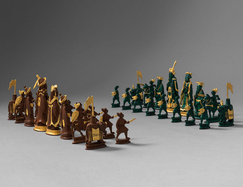 Cantonese Chess Set Cast in Bronze