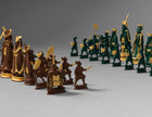 Cantonese Chess Set Cast in Bronze Eaglador