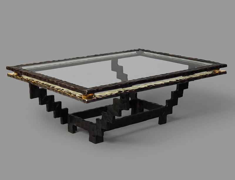 Cast Bronze Ziggurat Coffee Table