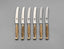 Bronze Handled Table Knife Set, 6 pieces