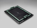 Shagreen Tray with Cast Bronze Frame