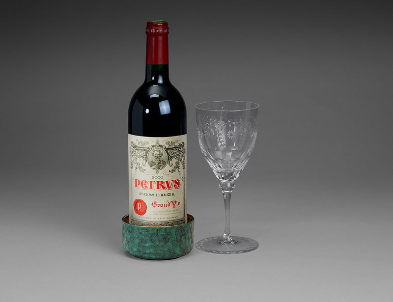 Cast Bronze Wine Bottle Coaster