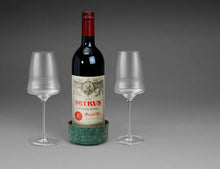 Cast Bronze Wine Bottle Holder – Sculptural Art Piece Eaglador