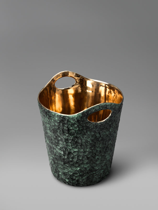Bronze wine bucket raised horizontal