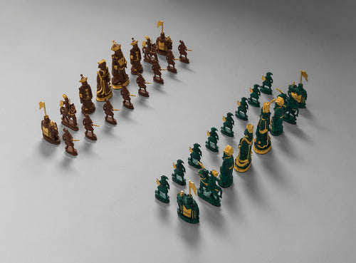 Cantonese warrior chess set raised horizontal